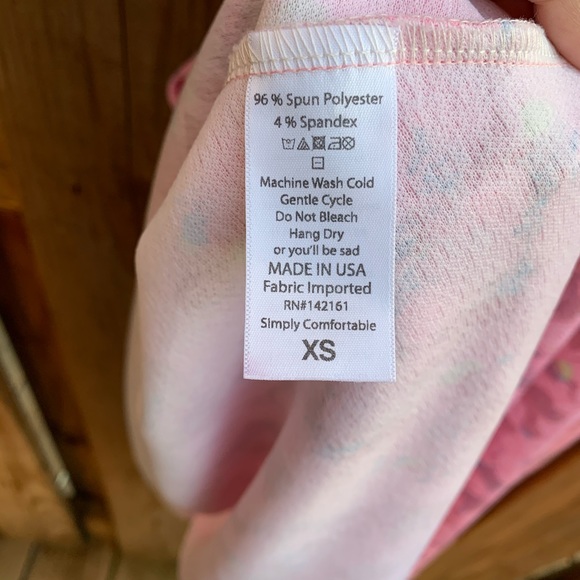 LulaRoe Nicole Pink Floral Rosette Dress - Picture 6 of 6